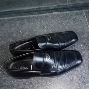 Prada Black Dress Loafer Size 10